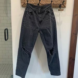 Black denim jeans. Size 0